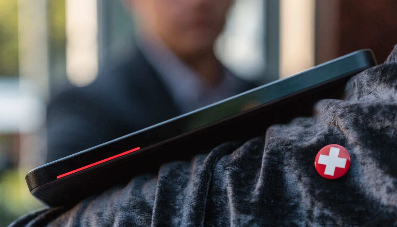 Tablet mit limitierter Kontoeinstellung auf Samt