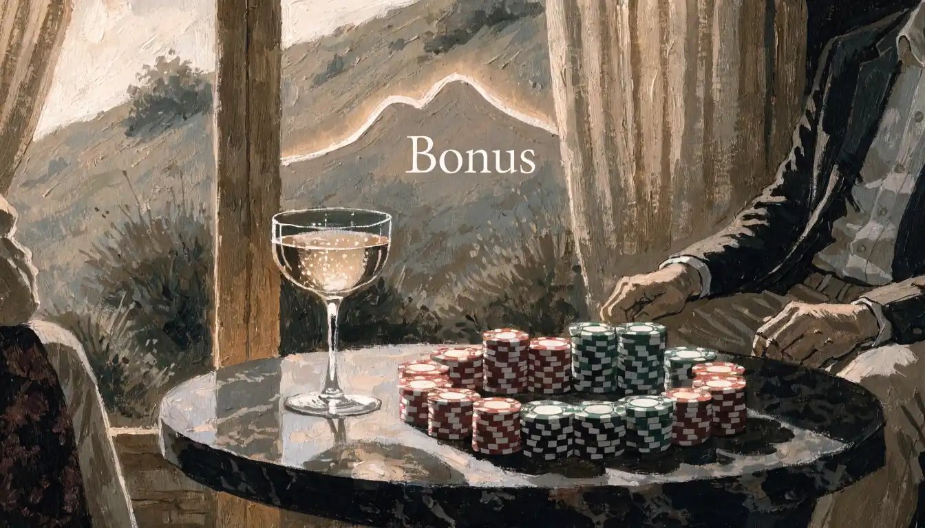 Casino Chips und Champagner für Bonusaktion